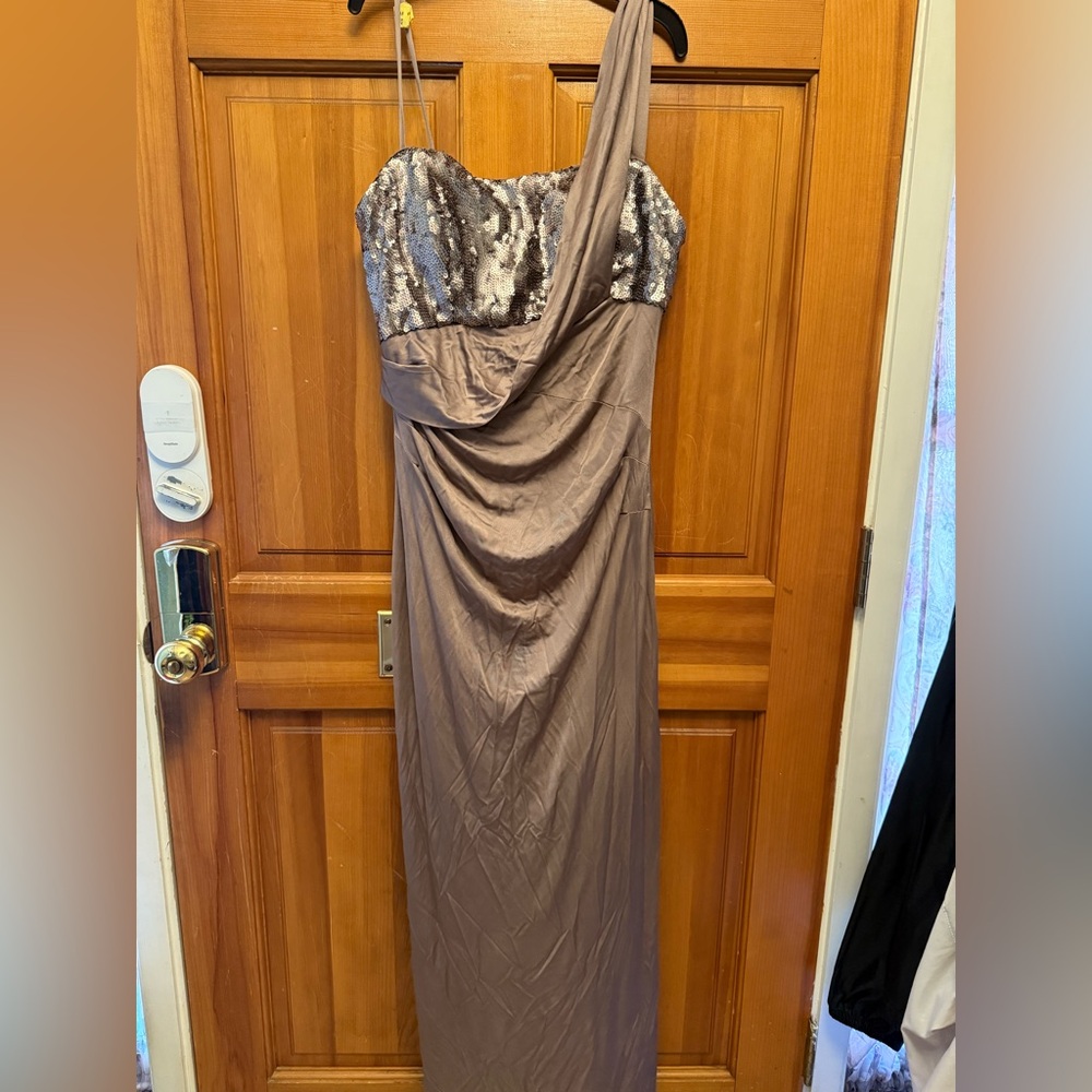 Elegant Sequin Brown Evening Dress - Kay Unger